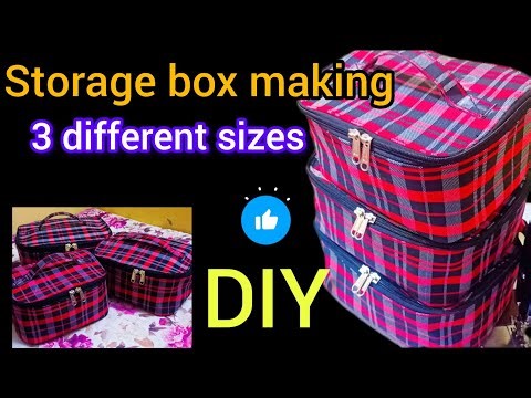 Storage bag making tutorial 🛍️/ Lunch Box Bag making at home 🏡/febric Bag making at home 🏡