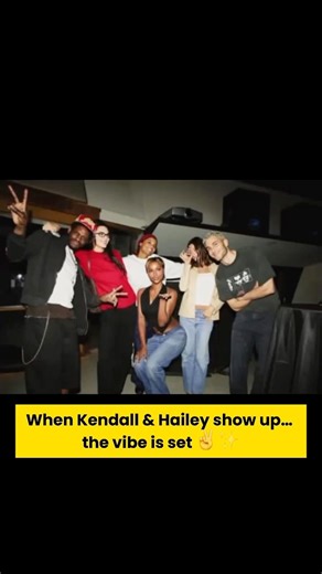 A fun group of friends, playful poses & peace signs, Kendall Jenner & Hailey Bieber ✨#kendalljenner