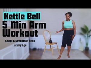 5 Minute Seated Kettlebell Arm Workout (beginner & senior friendly)