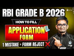 RBI Grade B Form Fill Up 2026 | How To Fill RBI Grade B Online Application Form | RBI Registration