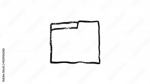 Folder Icon design files. Documents coming out icon. Motion graphics