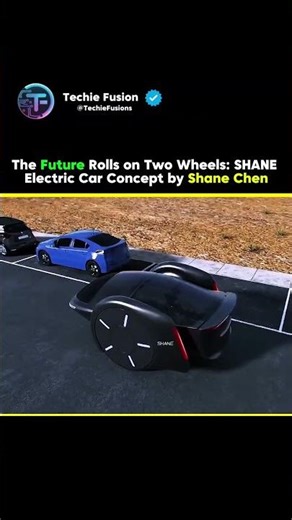 Future Rolls On Two Wheels SHANE Electric Car Concept #futurecar #techreels #futuretech