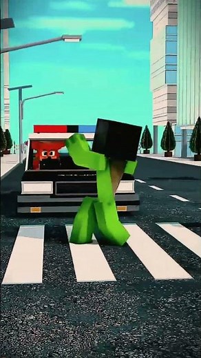 Shopping Cart Chaos! 🛒💨 Wait for the End... #minecraft #animation