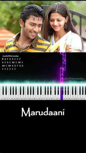 Marudaani Keyboard Cover | Piano Notes | Sakkarakatti | AR Rahman Melody | Fernandez 4