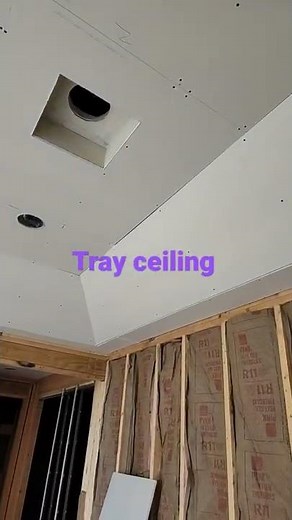 how a tray ceiling looks with drywall