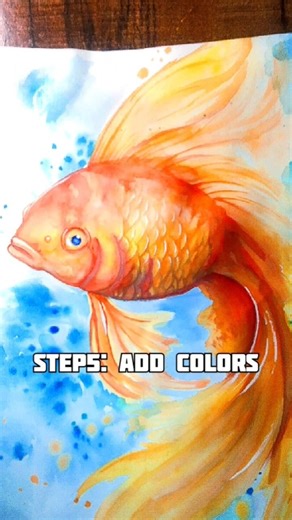 step by step drawing of a fish 🐟 , DIY BY GDA