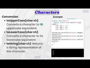 Characters, String, and StringBuilder!