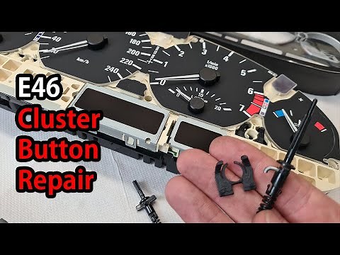 BMW E46 Dashboard Instrument Cluster Button Setting time Repair - DIY Guide