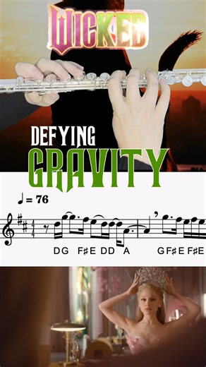 Defying Gravity – Wicked Flute Cover 🎶 Take flight with this flute cover of Defying Gravity from Wicked! A magical blend of Broadway energy and flute expression that will lift your spirits. 💚 Perfect for musical theatre and flute lovers alike! Want to learn how to play songs like this? Join Learn Flute Online for step-by-step flute lessons you can enjoy anytime, anywhere! #wicked #defyinggravity #flutecover | Learn Flute Online