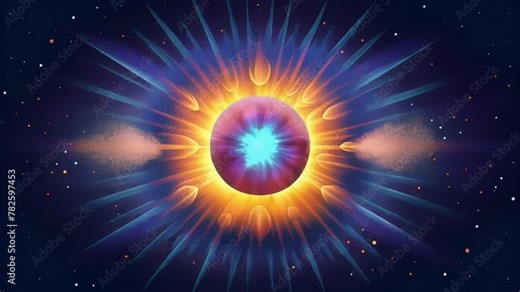 A supernova explosion but instead of stars it is made up of data and information representing the explosive growth and impact of the AGI