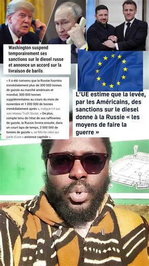 Donald Trump Washington suspend temporairement ses sanctions sur le diesel russe Vladimir Poutine et annonce un accord sur la livraison de barils @Barry Polemique @Barry Polémique