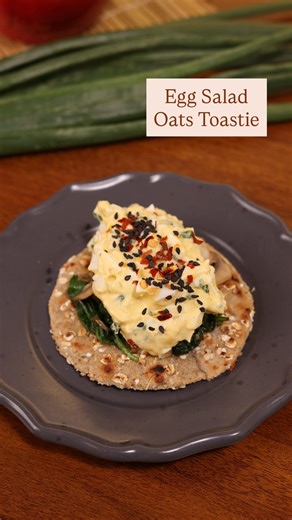 Guntas Sethi on Instagram: "✨ Egg Salad Oats Toastie ✨ Looking for a guilt-free snack? This oats toastie is crisp, filling, and comes together with barely any oil 🥰 Made effortlessly thanks to @embercookware’s all- new Frypan 2.0, with India’s most advanced ceramic coating - super smooth, non-stick and totally chemical free. Perfect for those in-between hunger moments and everyday cooking💛 #guiltfreesnack #oatstoastie #healthysnackideas #lowoilcooking AD"