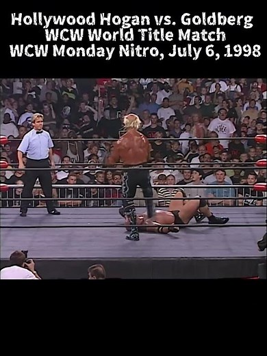 GOLDBERG DESTROYS HOLLYWOOD HOGAN 💥 Iconic WCW Title Win (1998) #shorts