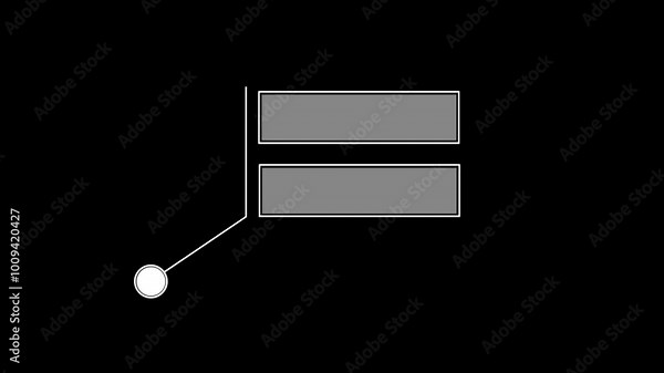 animation of media person or tv news title, news studio animation of call out box animated and black background
