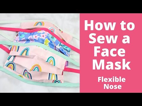 The BEST Face Mask Sewing Tutorial | Bias Tape Surgical Face Mask Flexible Nose | Sweet Red Poppy
