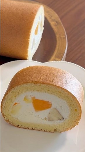 I Made a Classic Fluffy Roll Cake Because I Was Craving One♪ #RollCake #FruitRollCake #EasyBaking...