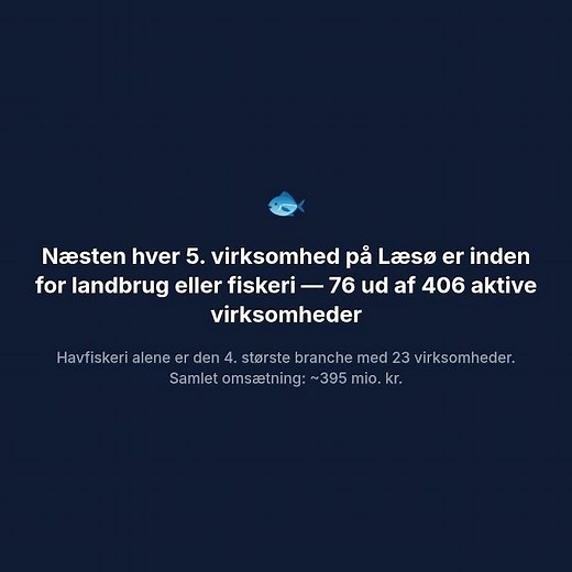 Læsø: Danmarks mest ensidige kommune? 🐟🌾