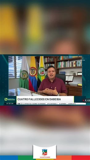 🎥 #Atención|☝️El alcalde @danielhiguita_herrera habló con @teleantioquia sobre la emergencia causada por la avenida torrencial en la vereda El Toro. 🆘 👉Desde tempranas horas del día de hoy organismos de Socorro y miembros del Comité Municipal de Gestión del Riesgo retomaron las labores de búsqueda y rescate en el sector. 📍 #PrimeroDabeiba☝️🚩 #PrimeroLaGente🙌 #DanielHiguitaHerreraAlcalde 2024 - 2027 #Dabeiba❤️ | Alcaldía de Dabeiba