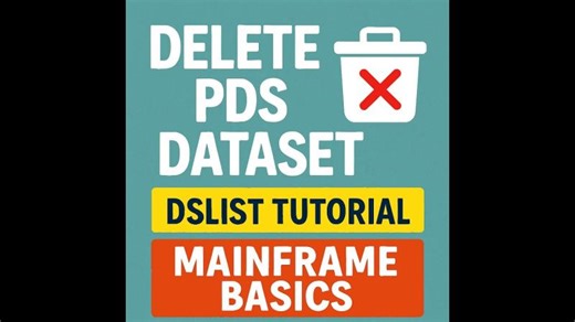 How to delete PDS Dataset | DSLIST Tutorial | Mainframe Basics | V K RAGESH
