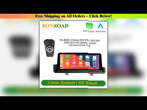 Bonroad 10.25" Wireless CarPlay Android Auto Linux Car Radio Multimedia Player For BMW 3-Series
