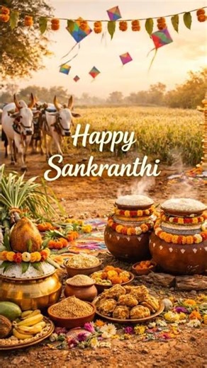 Happy Sankranthi 🌾May this harvest season fill your life with warmth, joy, and new hopes.