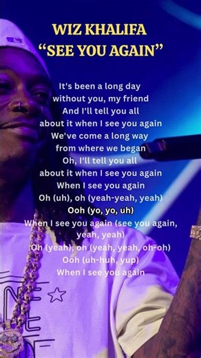 Wiz Khalifa - See You Again ft. Charlie Puth -Lyrics - Furious 7 #shorts
