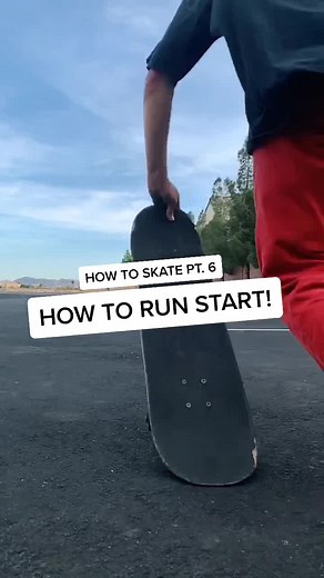How to run start on a skateboard! #skate #skateboard #skateboarding #sk8 #howtoskate #skater #skateboy #fyp #foryou #foryoupage #xyzcba