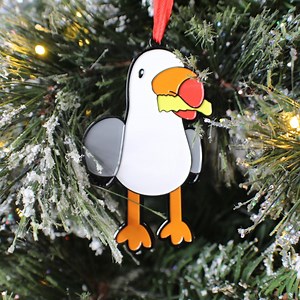 Hand Painted Seagull With French Fry Christmas Ornament! - Etsy
