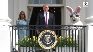9.7K views · 360 reactions | "Welcome to the 2019 White House Easter Egg Roll. This is 141 years that we've been doing this. I don't remember the first one," President Trump jokes as he welcomes children and their families to the annual Easter Egg Roll with first lady Melania Trump. https://abcn.ws/2UNNl8P | ABC News Politics | Facebook