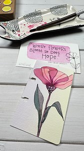 I am exploring contour drawing and painting watercolor flowers on toned paper today. 🌸🩷 #arteveryday dyicad #indexcardaday #watercolor #experimental | Karen Elaine