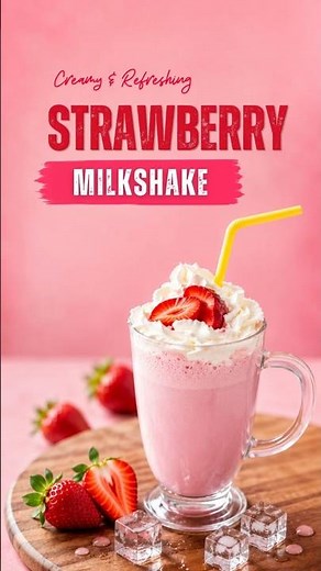 How to Make Strawberry Milkshake | Fresh & Creamy Recipe