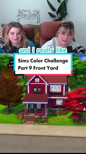 Sims Color Challenge: Red House Speed Build with Rainbow Accents