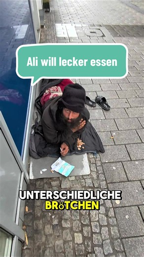 Ali will lecker Essen :) #ali #deutsch #obdachlos #vivianradtke #viral Spendenkonto in der Bio 🙏🏽❤️