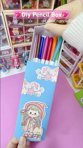 Cách làm hộp bút đơn giản/ DIY pencil box/ Liam Channel