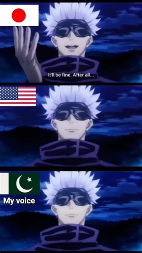 gojo's you're weak dubbed in different language