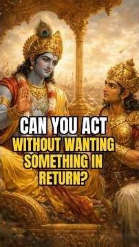 Bhagavad Gita: Can you act without wanting something in return? #krishna #divine