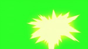 Download A bright yellow star burst on a green screen for free