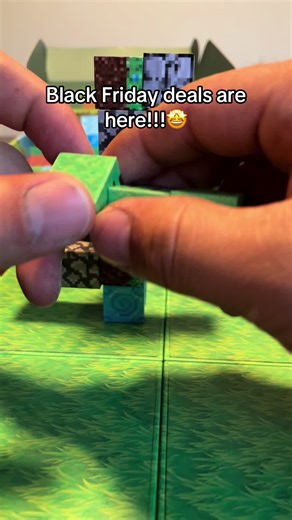Minecraft magnetic blocks! So fun to play with! And the kids stay busy for hours playing with these toy blocks! #Minecraft #tiktokshopblackfriday #kids #fyp #foryoupage