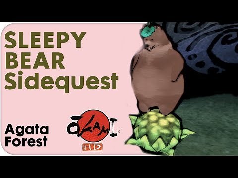 Okami HD Gameplay Walkthrough Agata Forest Sidequest SLEEPY BEAR