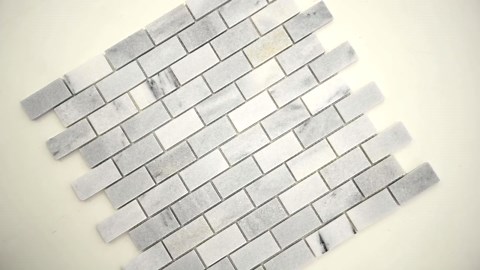 MSI Carrara Classique Brick 12 in. x 12 in. x 0.31 in. Honed Marble Mesh-Mounted Mosaic Tile (9.7 sq. ft. /Case) CAR-1X2H-5