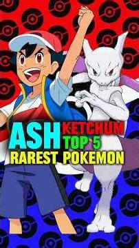 Ash ketchum kai top 5 Rarest Pokemon 😈😈#pokemon #shorts