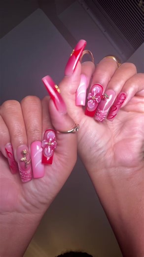 unclockable press ons these are teaaaa! #pressonnails #acrylicnails