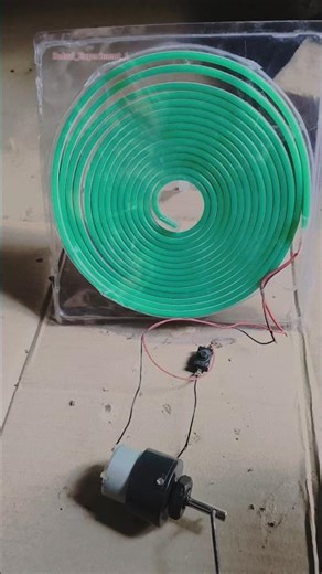 How to powering neon strip light and gear motor with switch New idea #project #tech #dcmotor #viral