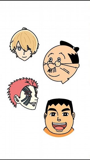 漢字で名前を書くのが難しいキャラクターたちをアルファベットだけで描いてみた！ #漢字 #イラスト