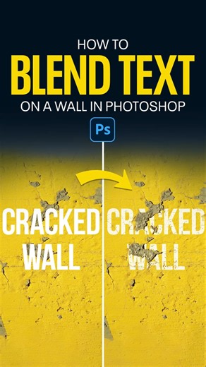 How to Blend Text on a Wall in Photoshop #BlendText #amgraphix #Wall #Blending #Shorts #Photoshop
