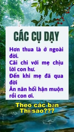 Mẹ Đã già Rồi #trietlysong #danhngon