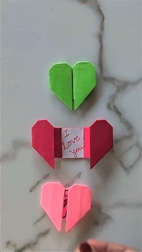 Heart Shaped Love Note 💌 | Easy Paper Craft for Valentine’s Day #Shorts