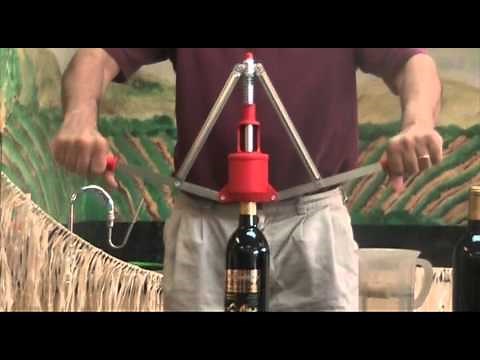 Italian Twin Lever Corker- Demonstration Grape and Granary- www.thegrape.net