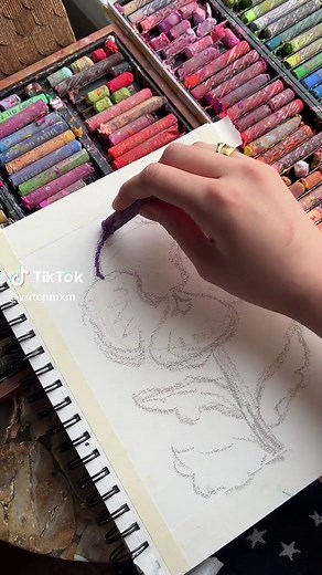 Learn to Draw an Oil Pastel Pansy Flower