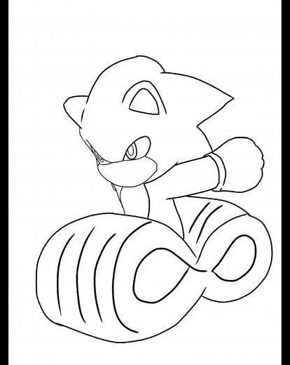 Draw sonic running fast until his legs can't be seen#colorcustomizer #menggambar #how #menggambarmudah #howtodraw